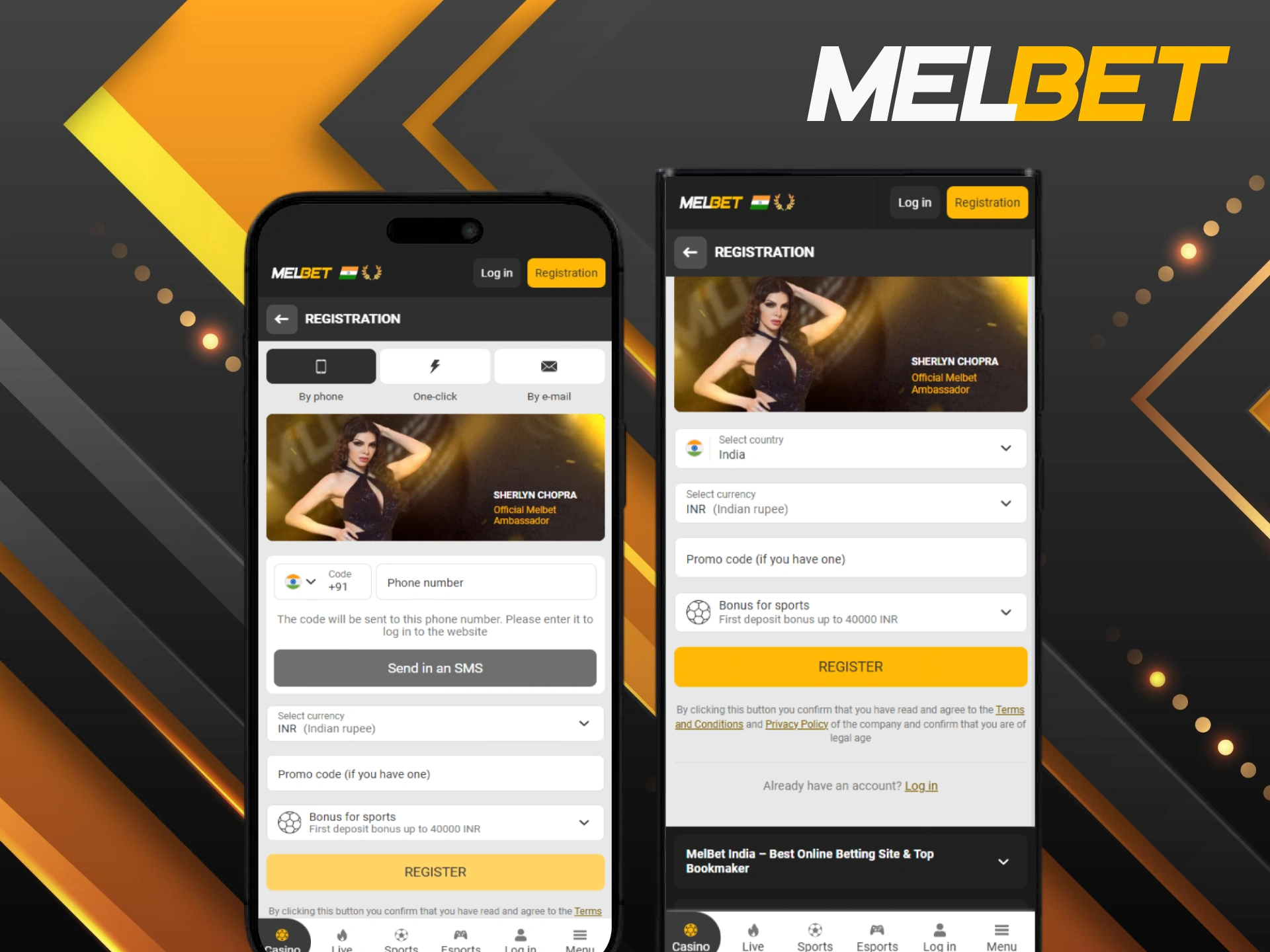 Follow the steps on how to register via the Melbet app easily.