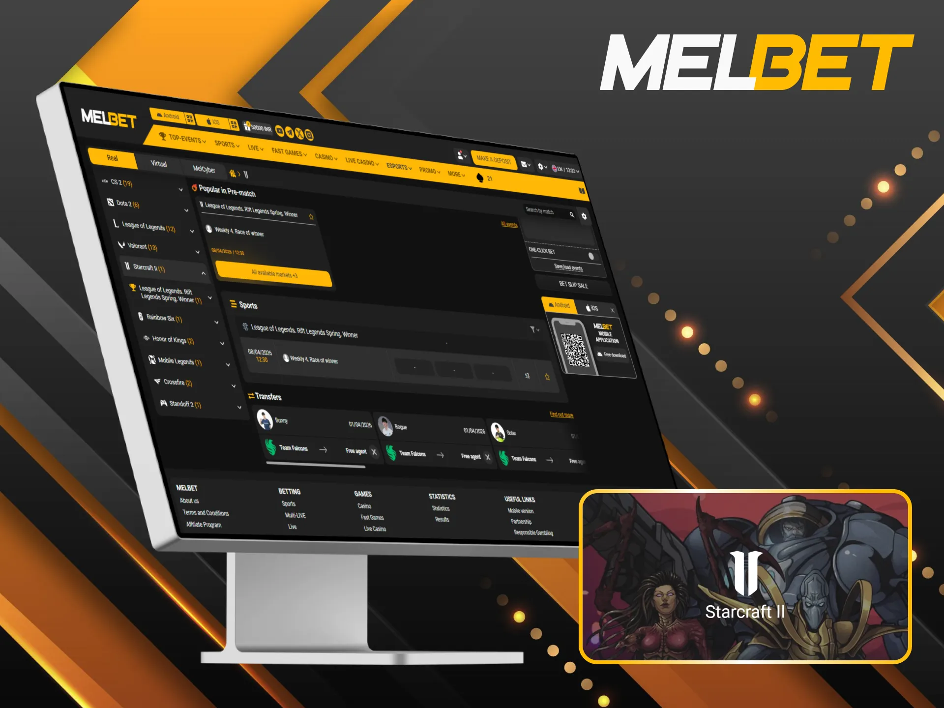 Discover why Melbet India stands out for StarCraft II betting.
