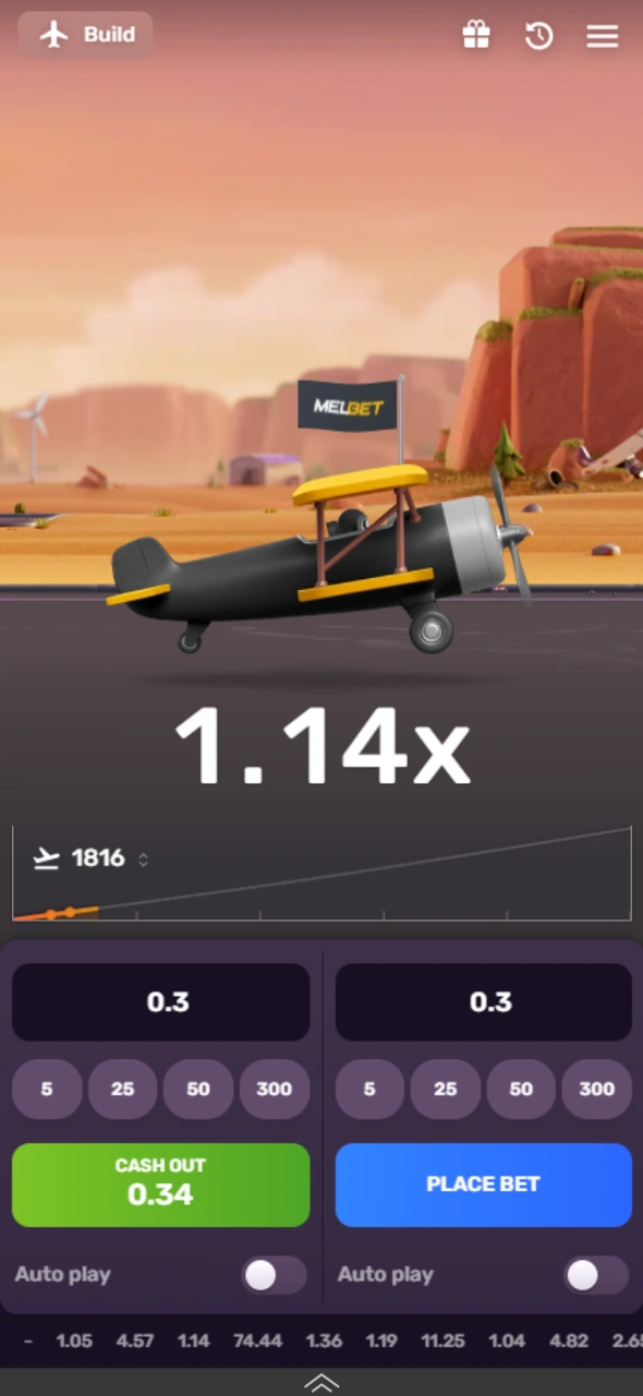 Watch the plane take off while playing Aviatrix on your mobile phone with Melbet.