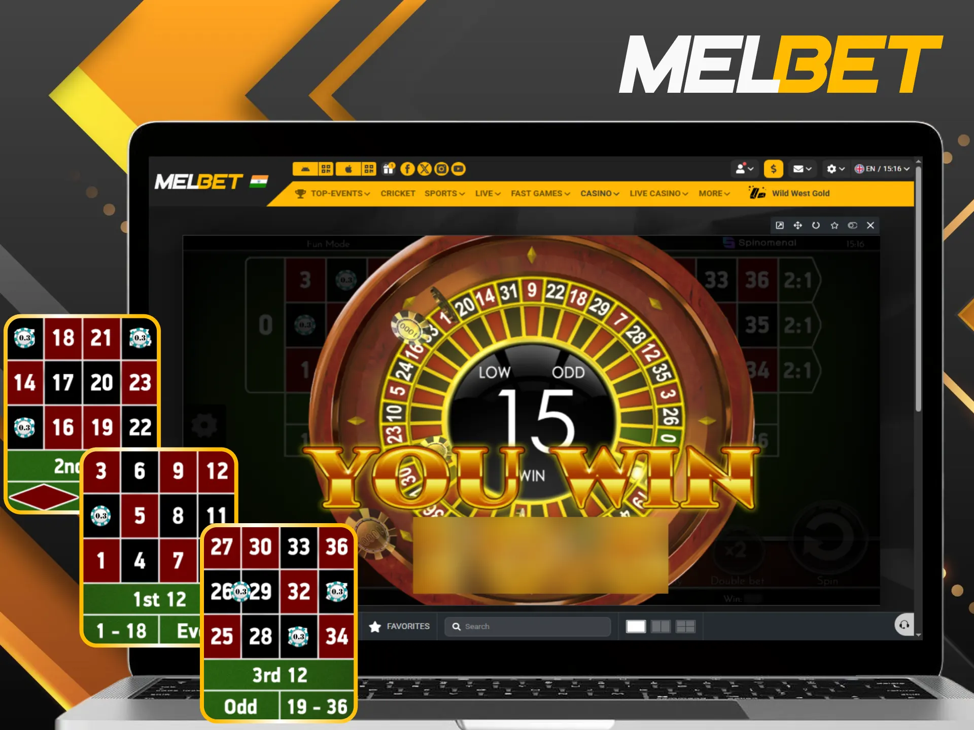 Apply effective Roulette strategies to improve your winning odds on Melbet.